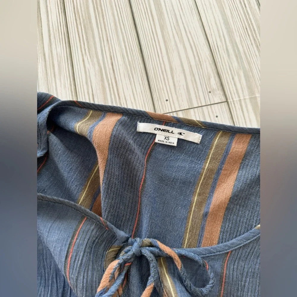 O'Neill | Women's Rosie Stripe Top Moss Green blue - Size XS - Picture 8 of 8
